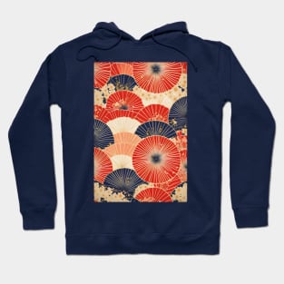 Traditional Japanese Kimono Pattern with Umbrellas Hoodie